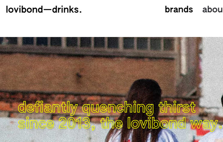 English website copy for a Belgian drink distributer